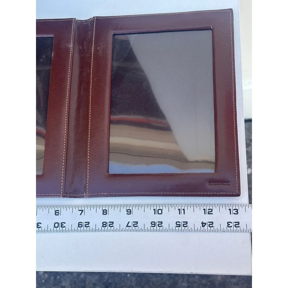Palm West Leather Ventana Canyon Photo Album Document Holder Brown